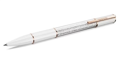Swarovski Crystalline Lustre SW5694174, белая шариковая ручка с отделкой rose gold