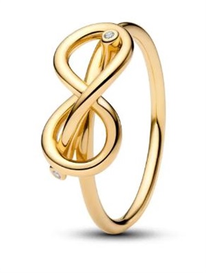 Pandora Infinity Knot Ring 163759C01 Gold
