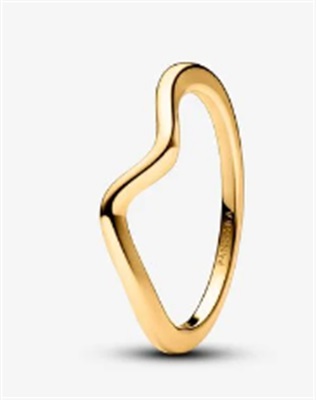 Pandora 163095C00 Polished Wavy Gold Ring