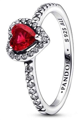 Pandora 198421C02 Silver Red Ring