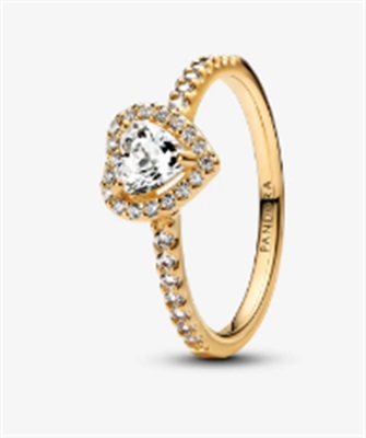Pandora Elevated Heart Ring 168421C01 Yüzük Altın