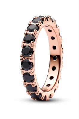 Pandora Black Sparkling Eternity Ring 180050C02 Black/Rose Gold
