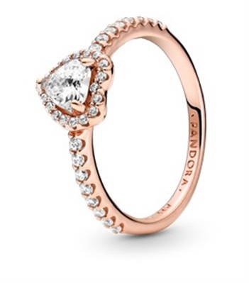 Pandora 188421C02 кольцо с сердцем, Rose Gold