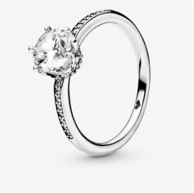 Pandora 198289CZ Clear Sparkling Crown Ring, Silver