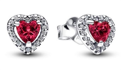 Pandora 298427C04 Red Earrings