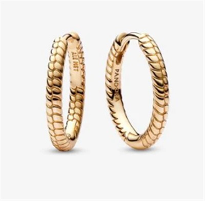 Pandora Moments Small Charm Hoop Earrings 262728C00 Gold