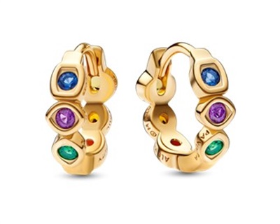 Pandora Marvel x Pandora 262567C01 золотистые серьги