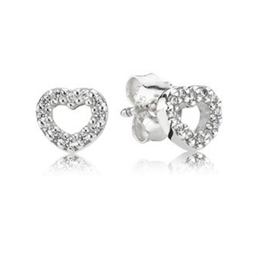 Pandora BE MY Valentine, Clear CZ 290528CZ Küpe Gümüş