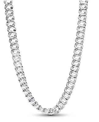 Pandora Pave Cuban Chain Necklace 393161C01-45 Silver