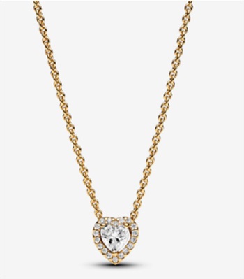 Pandora Işıltılı Kalp Kolye 368425C01-45 Altın