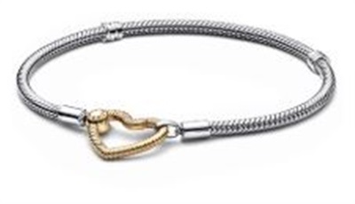 Pandora 569539C00 браслет серебристого и золотистого оттенков