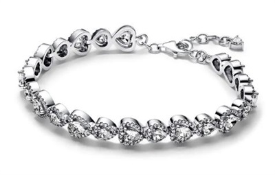 Pandora Hale Hearts Bracelet 593655C01 Silver