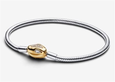 Pandora Snake Chain Clasp Bracelet 563683C01 Silver/Gold