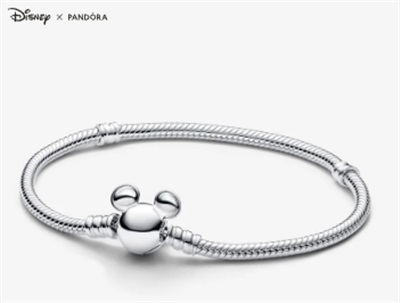 Браслет Pandora Disney Mickey Mouse Moments 593061C00, серебристый