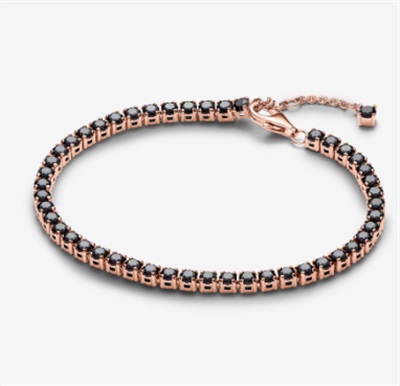 Pandora 581469C02 Black/Rose Gold Tennis Bracelet