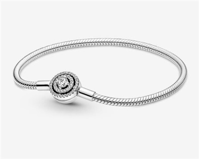Pandora Moments Hale браслет с клипсой 590038C01, серебристый