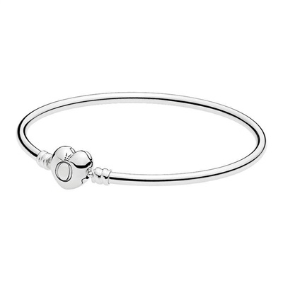 Pandora Moments 596268 — серебристый браслет-бэнгл