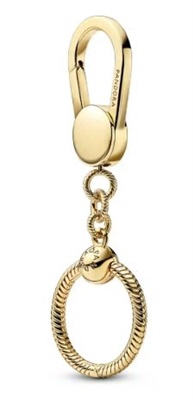 Pandora Moments 362237C00 Small Bag Charm Carrier Keyring, Gold