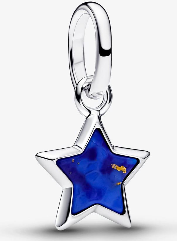 Pandora 794613C01 Silver Blue Star Charm