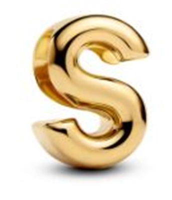Pandora 763965C00 S Letter Charm, Gold