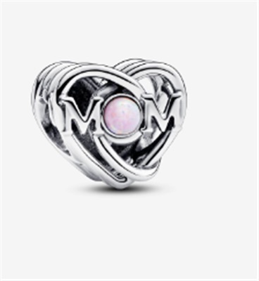 Pandora Kafes İşi Anne ve Kalp Charm 793233C01 Gümüş