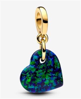 Pandora 763348C01 Green Heart Dangle Charm
