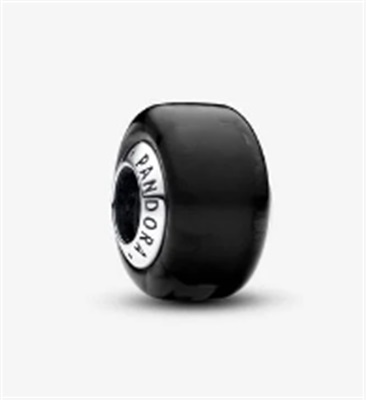 Pandora Black Mini Murano Glass Charm 793117C00, чёрный