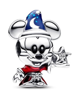 Pandora Disney Fantasia Mickey Charm 792954C01, серебристый