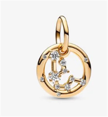 Pandora Aquarius Zodiac Charm Pendant 762717C01 Gold