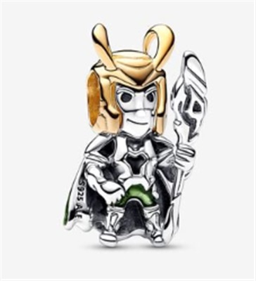 Pandora Marvel x Pandora 762764C01 шарм, золотой и зелёный