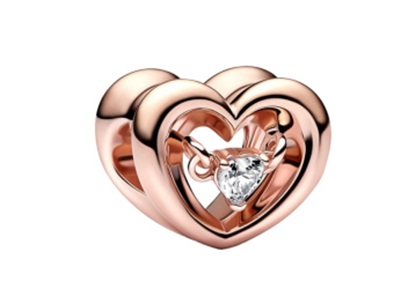 Pandora Kalp & Asılı Taş Charm 782493C01 Rose Gold