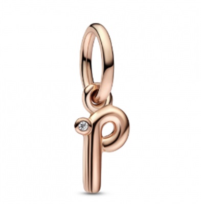 Pandora 782461C01 подвесной шарм с буквой P, Rose Gold