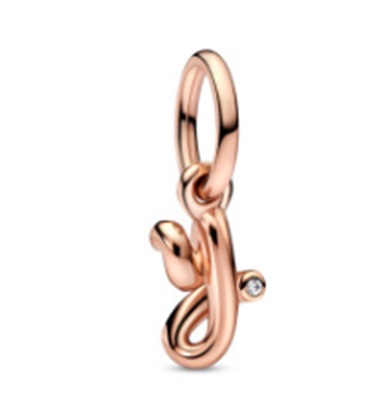 Pandora 782458C01 Dangle Y Letter Charm Rose Gold