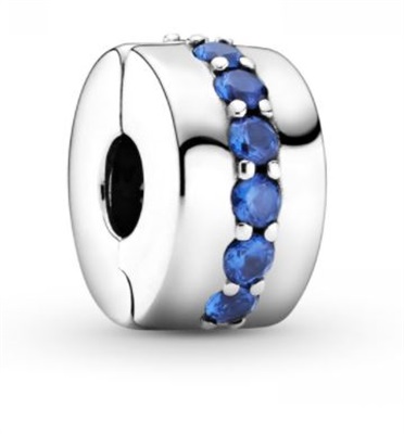 Pandora 791972C01 Blue Sparkling Clip Charm