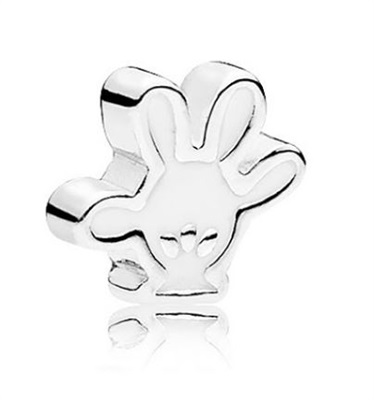 Pandora Mickey Eldiveni, Mini Sembol, Petite Memories 796349EN12 Charm Beyaz