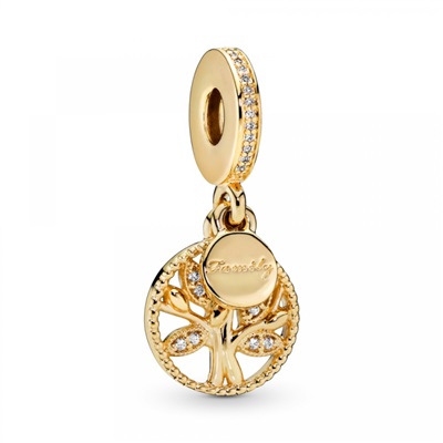 Pandora Family Tree Dangle Charm 768661C01 Gold
