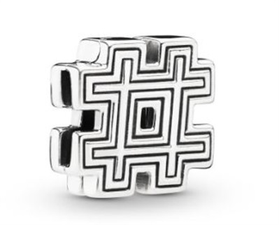 Pandora 798193 Silver Hashtag Charm