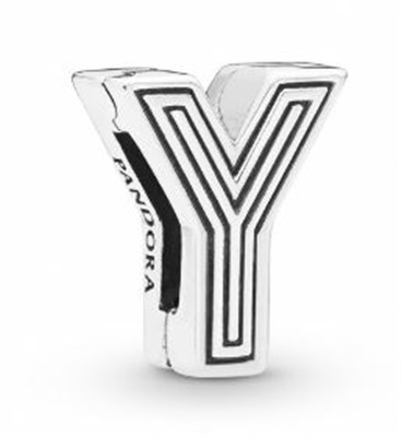 Pandora 798221 Silver Y Letter Charm