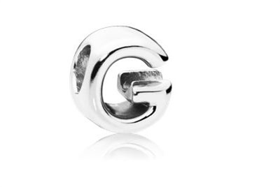 Pandora 797461 G Letter Charm, Silver