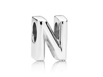 Pandora 797468 Silver N Letter Charm