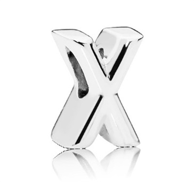 Pandora 797478 подвеска-шарм с буквой X, серебристая