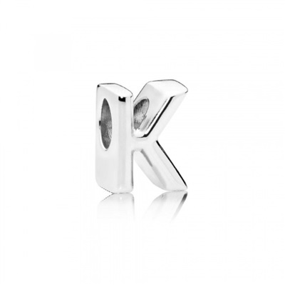 Pandora 797465, серебристый шарм в форме буквы K