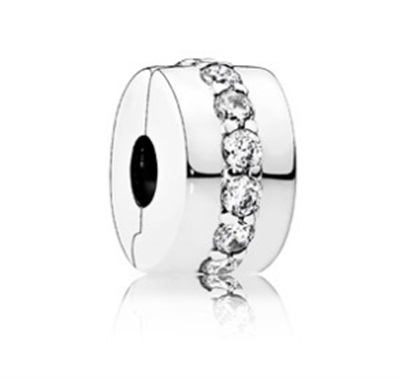 Pandora Net — клипса-шарм 791972CZ, серебристый