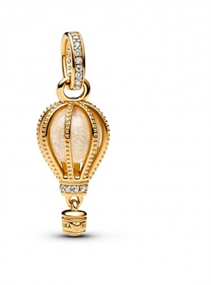 Pandora Işıltılı Şeffaf Sıcak Hava Balonu Sallantılı Charm 769434C01 Kolye Ucu Altın