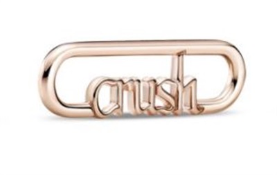 Pandora ME “Crush” кольцо-соединитель со словом 780080C00, розовое золото