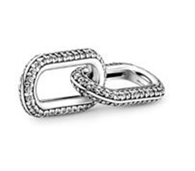 Pandora ME Pavé двойное кольцо 799660C02 серебристого цвета