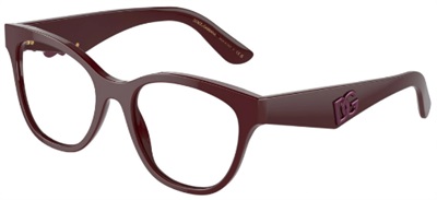 Dolce Gabbana DG3371 3091, бордовая оправа для очков