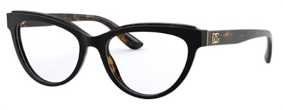 Dolce Gabbana DG3332 3270 Brown/Black Optical Glasses