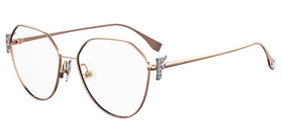 Fendi FF0389/G оправа для очков Rose Gold Ddb со стразами