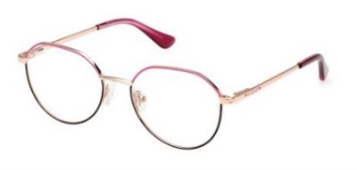 Guess GU9232/V 005 — подростковая оправа для очков, чёрная/розовая